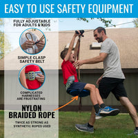 Hyponix Zip Line Kit for Backyard Kids and Adults 100 ft - 200' Zipline Kit - image 4