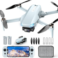 BLINORY X60 foldable 2K camera drone for beginners in black with carrying case