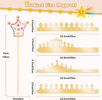 Pllieay princess fairy wands craft kit with 18 unfinished wooden wands and diamond stickers - view 8