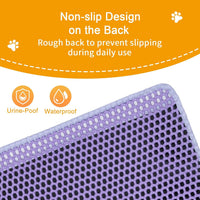 Cat Litter Mats-Extra Large 47''x36'' Litter Trapping Mat for Cat-XXL - Purple-XXL 47x36 inch - image 4