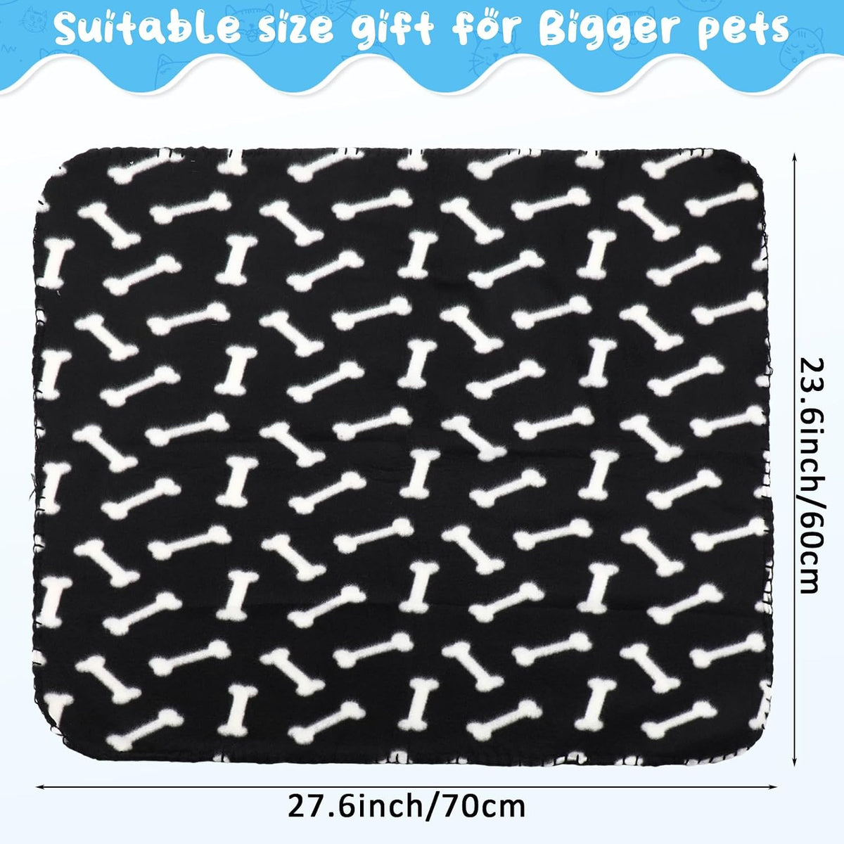 Eccliy 20 Pcs Puppy Blanket Fleece Pet Dog Throw - Mix / 28 x 24 Inch - image 2