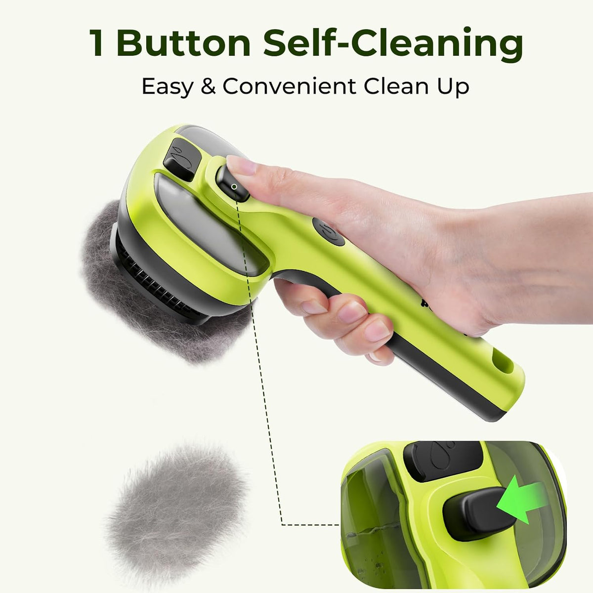Pecute Self-Cleaning Steam Dog Cat Brush for Heavy Shedding/Long Coats – Essentials for Cats - Green - image 4