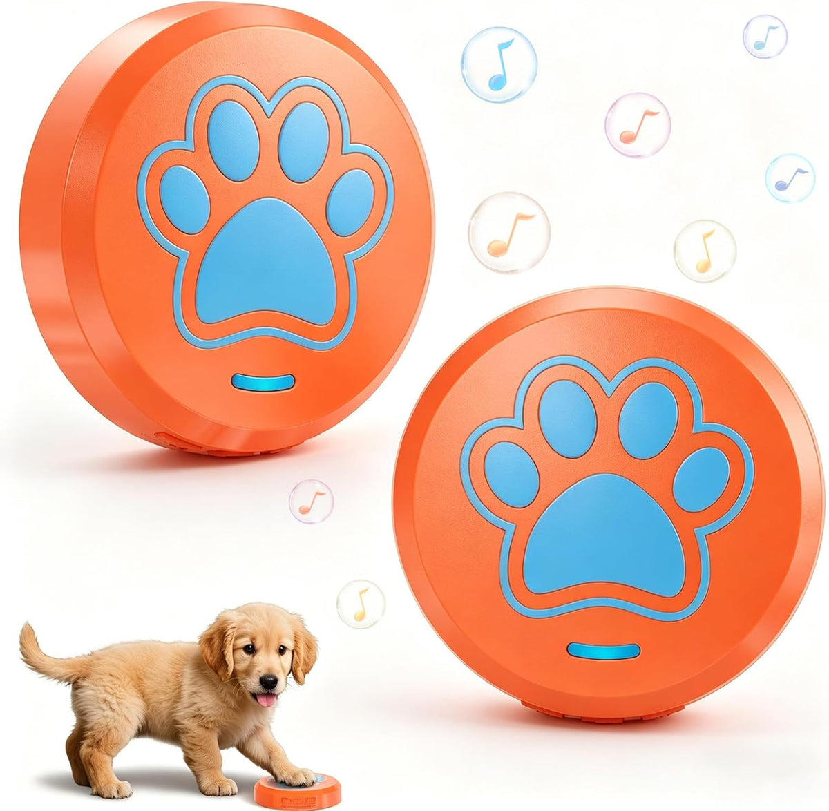 Dog Training Bells for Door - 2 Orange Button