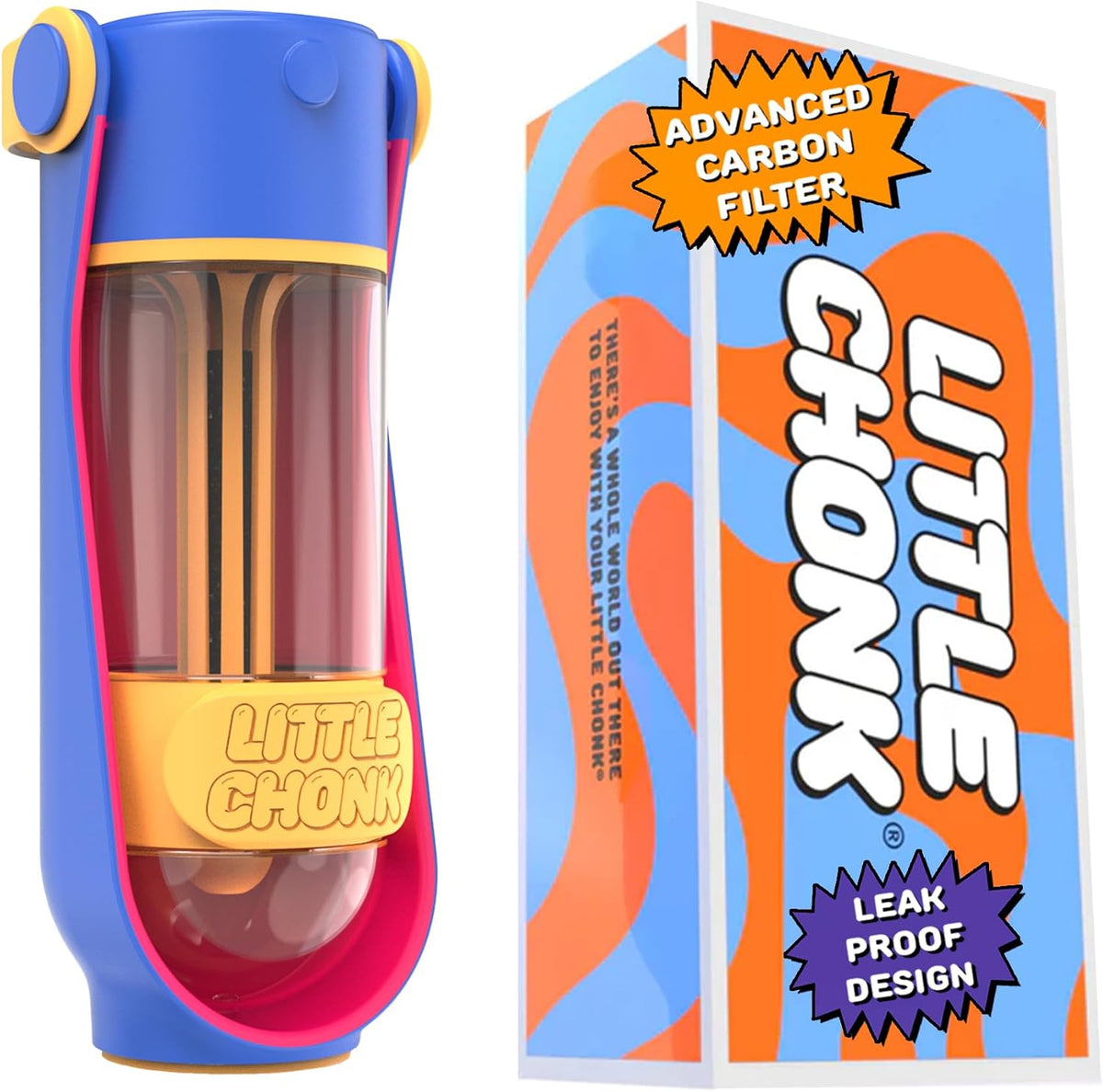 Lil Gulp Dog Water Bottle 15 Fl oz Filtered Portable Travel Bottle – Essentials for Dogs - Power Punch