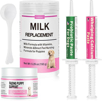4 in 1 Whelping Kit for Dogs - Whelping Calcium Paste, Probiotic Paste, Fading Puppy Support & Puppy Milk Replacer - Essential Dog Whelping Supplies for Safe Delivery, Strong Puppies & Nursing Support