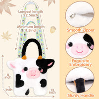 CatchCute cow plush crossbody bag for kids with horns, ears and adjustable strap - view 5