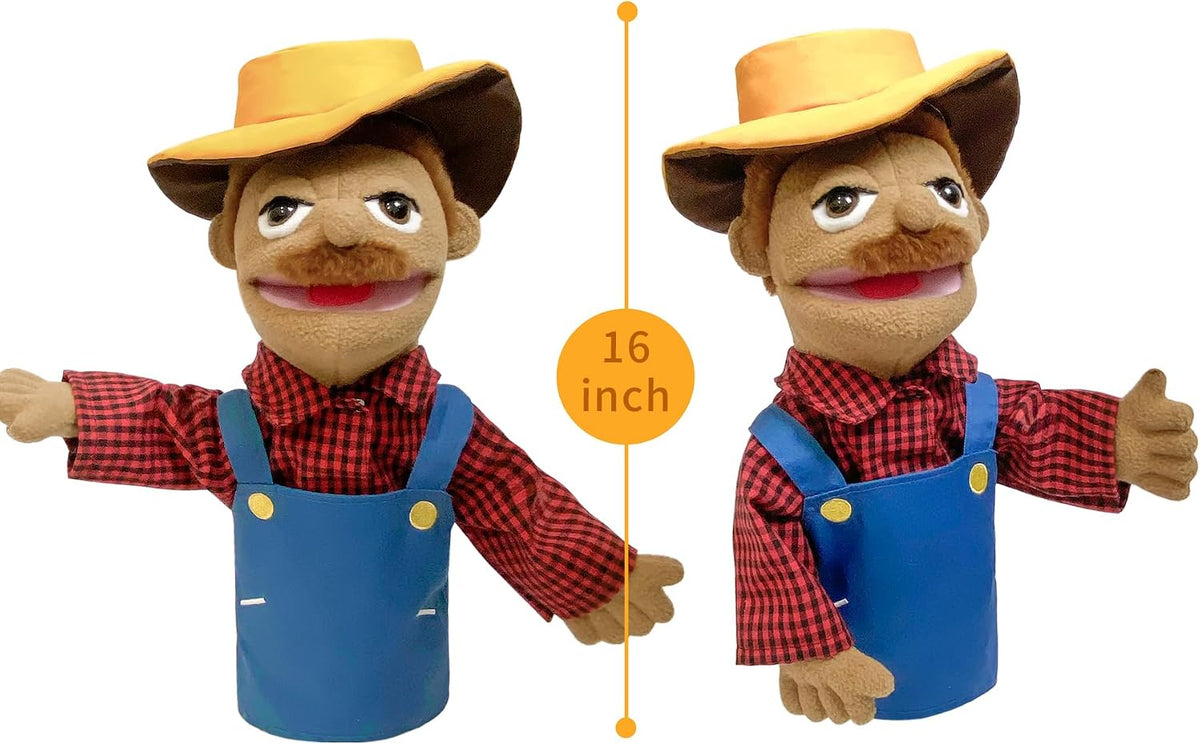 16" Puppets Entriloquist Puppet - H-peasant - image 3