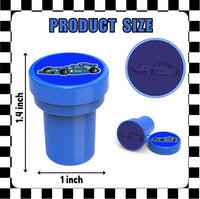 Car and truck stampers for kids, 12 pre-inked stamps in different vehicle designs and colors - view 16