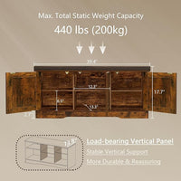 DINZI LVJ Shoe Bench, Entryway Storage Bench with Doors, Cushion, 2-Tier Shoe Rack with 6-Cubby, 39.4”L x 13.8”W Shoe Organizer Cabinet, Adjustable Shelf, Living Room, Bedroom, Rustic Brown