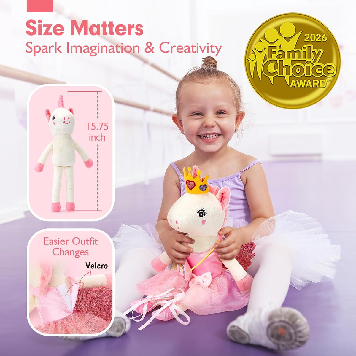 hahaland Dress Up Doll Playsets - Ballerina Unicorns - image 3