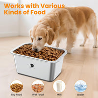 URPOWER 2 Pack 1.25 Gallon Large Dog Water Bowl Stainless Steel Dog - 1.65 Gallon - image 3