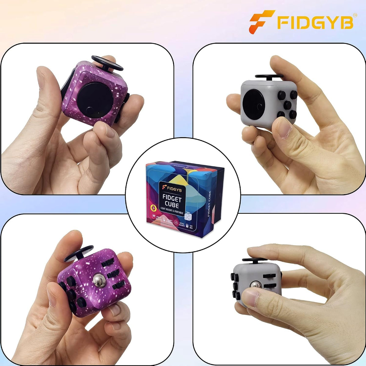 Cube Fidget Toy for Adults & Kids, Smooth - LGB+ST - image 4