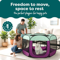FurHaven Soft-Sided Dog & Cat Playpen - Purple / Extra Large - image 2