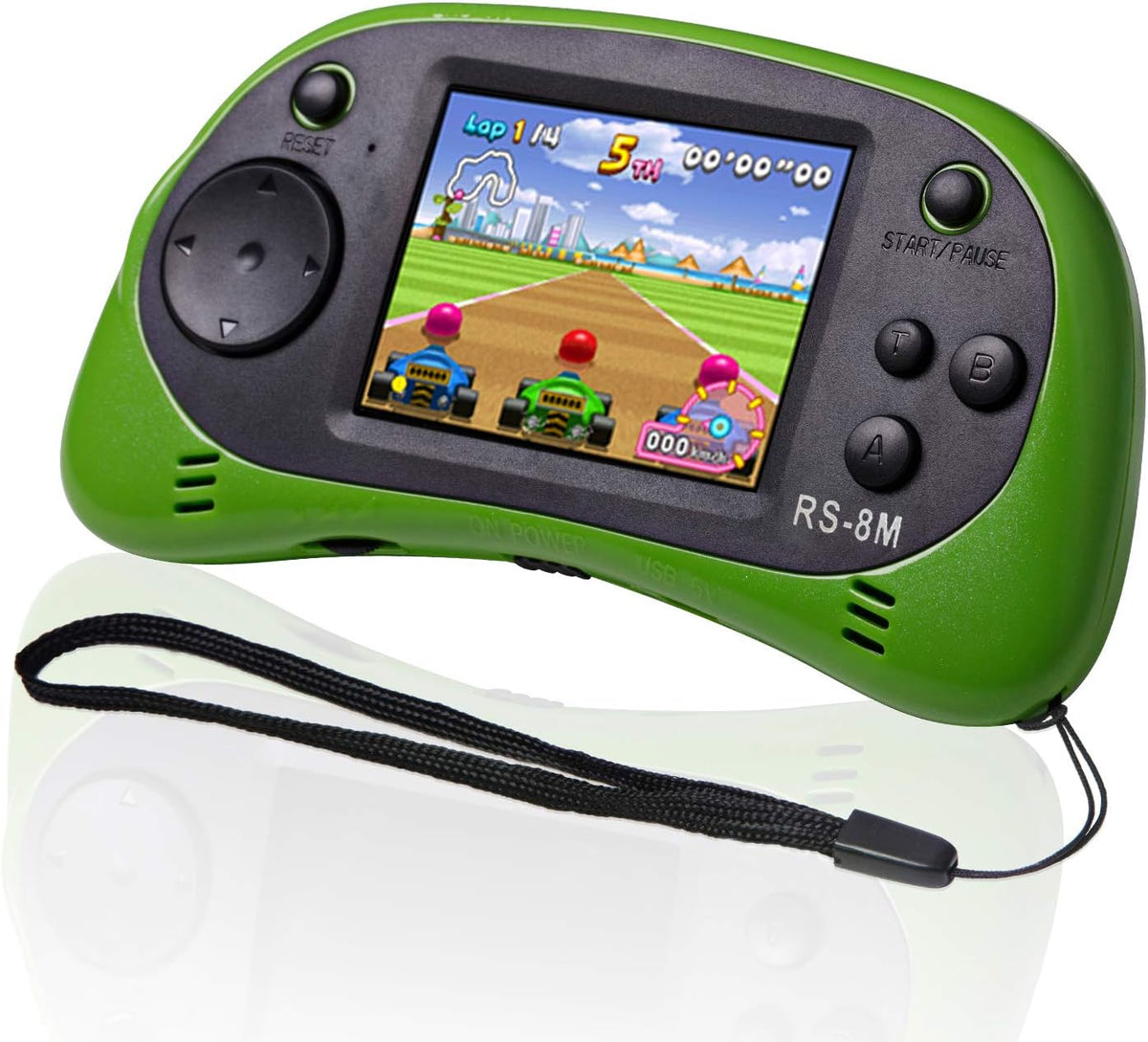 EASEGMER kids handheld game console RS-8M with 2.5 inch screen in blue - view 3