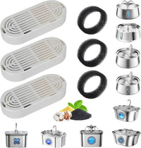 Cat Water Fountain Filter Replacement for Stainless Steel Pet Fountain – Essentials for Cats - 3+3 Pack