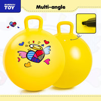 EVERICH TOY 18 inch hopper ball for kids with handle, purple pink clouds - view 16