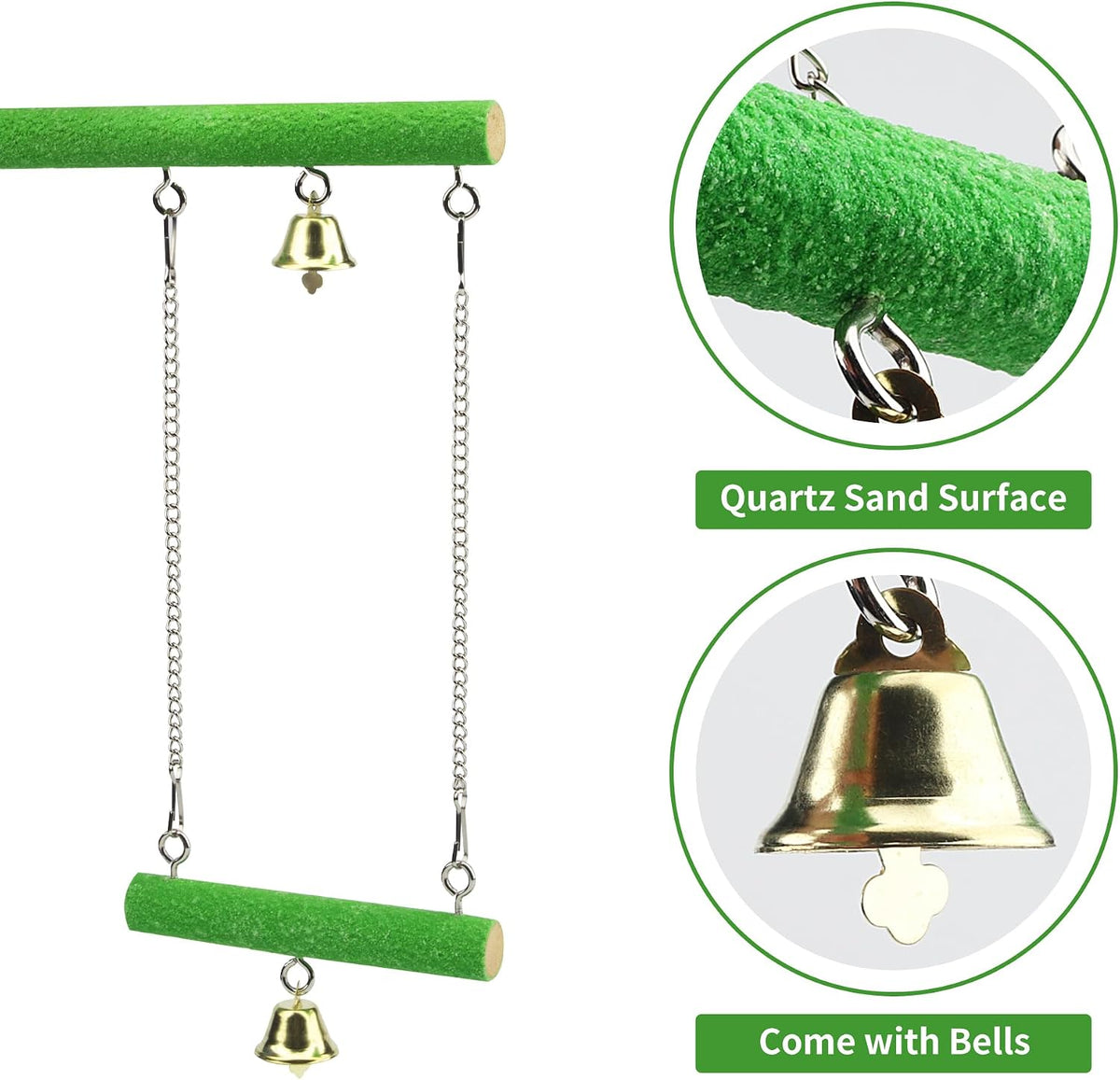 Bird Perches for Conure Stand Natural Wood Platform Bird Nail - Pattern 2 - image 3