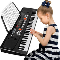 Kids Piano, 61 Keys Electronic Piano Keyboard with Microphone Musical Toy – Fun for Kids & Family - 24.8*7.8*2.4inch