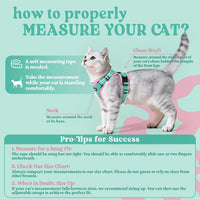 rabbitgoo Cat Harness and Leash Set, Escape Proof Vest - S / Green & Pink - image 2