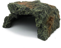 JIHAQUA Reptile Rock Hide Cave Aquarium Habitat Decor Tortoise Hideout