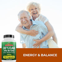 Peruvian Naturals Cat's Claw Herbal Supplement 150 Capsules - Uña de Gato 2400mg of Vegan, 100% Natural Cats Claw Bark Grown in Peru, Non-GMO, Uncaria Tomentosa UNA de Gato