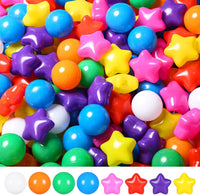 TRENDPLAY Star Ball Pit Balls for Toddlers 50 100 200 Count Star - Rainbow / 50