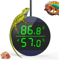 Reptile Thermometer and Humidity Gauge, Digital Display - Blue