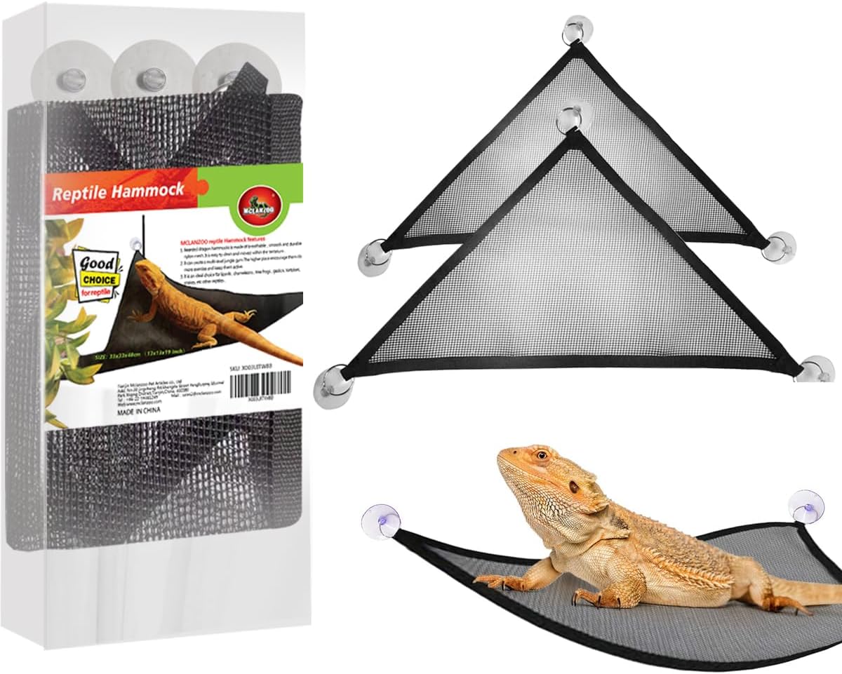 Bearded Dragon Hammock Reptile Hammock for Axolotl, Geckos - 19*13*13inch