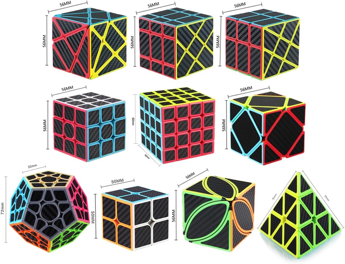 ROXENDA speed cube set with carbon fiber stickers - view 6