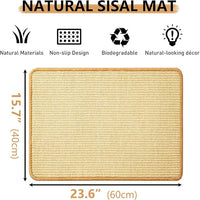 2PCS Rabbit Scratch Mat Natural Bunny Scratching Pad Claws and Teeth Care Rabbit Mats for Cages Chew Toys for Bunny Pet Cage Bedding for Biting Sleeping Nesting, 24x16