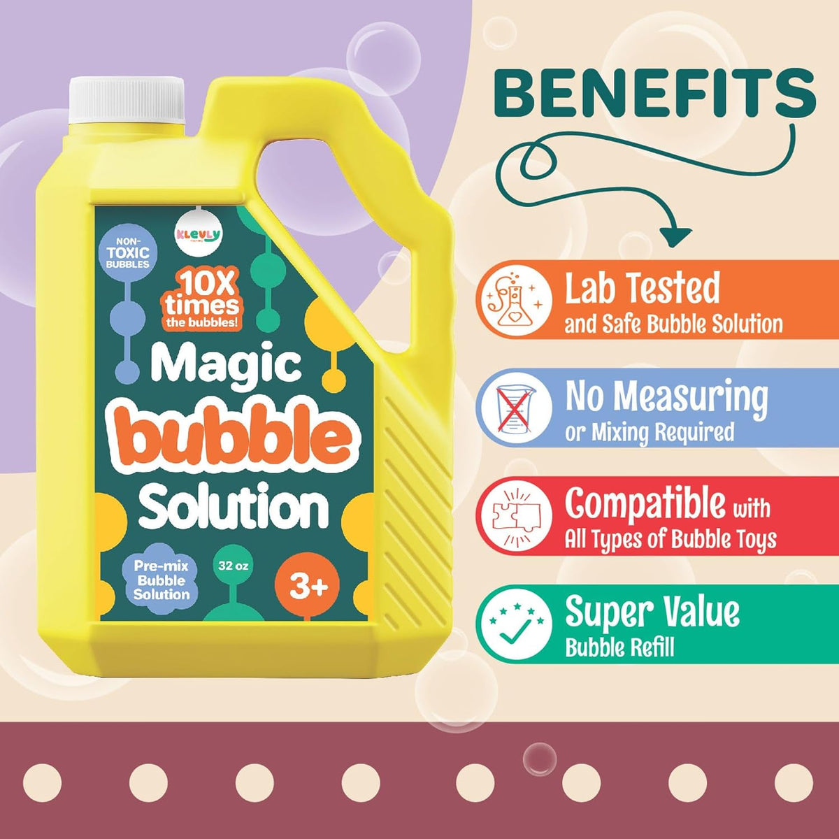64 oz Iridescent Bubble Solution Refill - 32 OZ - image 2