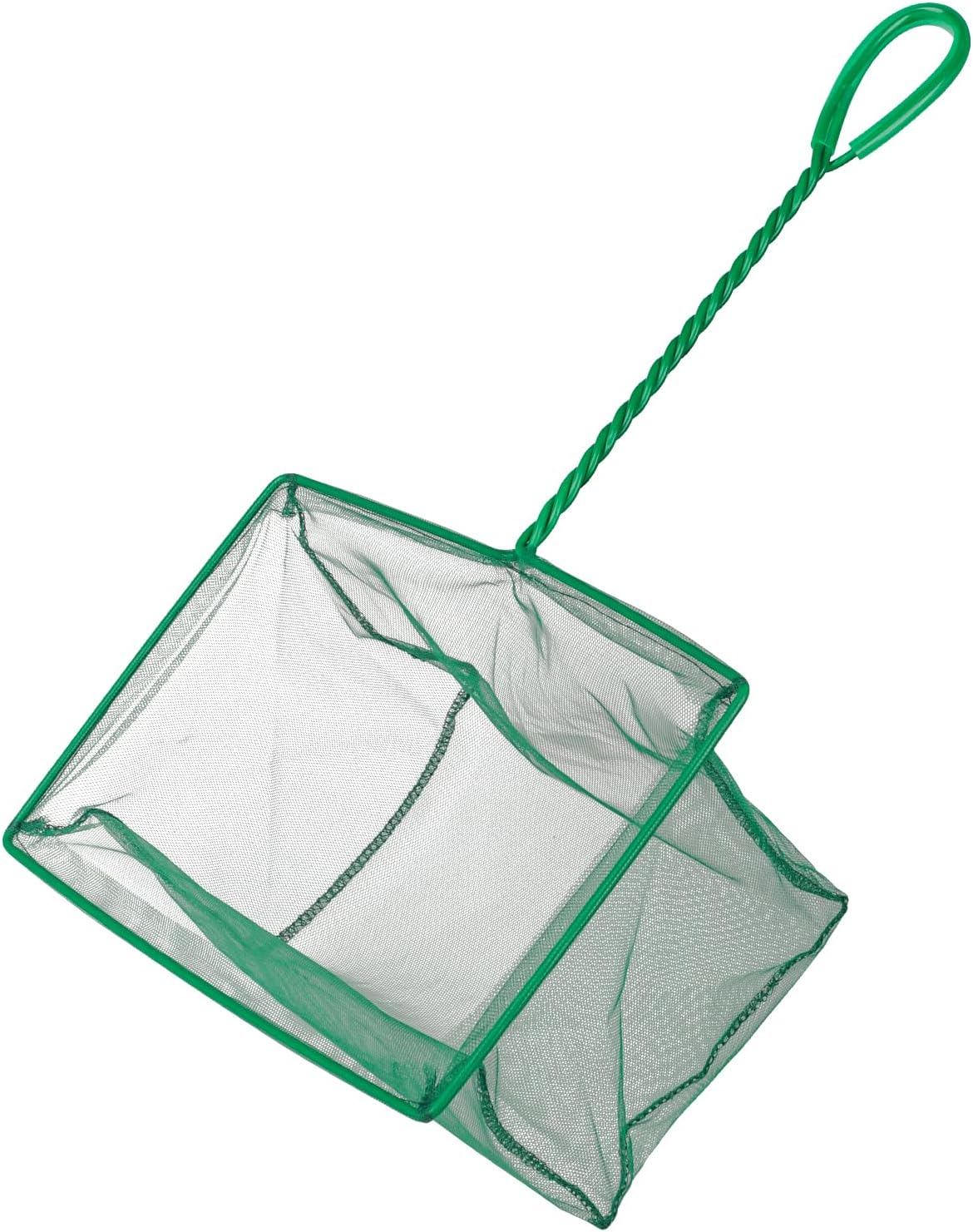Pawfly Aquarium Fish Net with Braided Metal Handle Square Net - 1 Pack / 10 Inch