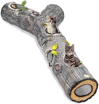 Cat Tunnel, Cat Tunnels for Indoor Cats - 59"-Cat Tunnel Toy Tree Trunk