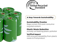 Best Pet Supplies Poop Bags for Dogs, 50% Post-Consumer Recycled Content dog waste bags on rolls, fits all poop bag holders for leashes - 600 Count, Green, Unscented