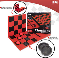 HI-Q Checkers & Tic-Tac-Toe Board Game Set - Checkers +Tic, Toc, Toe / 1-Pack - image 2