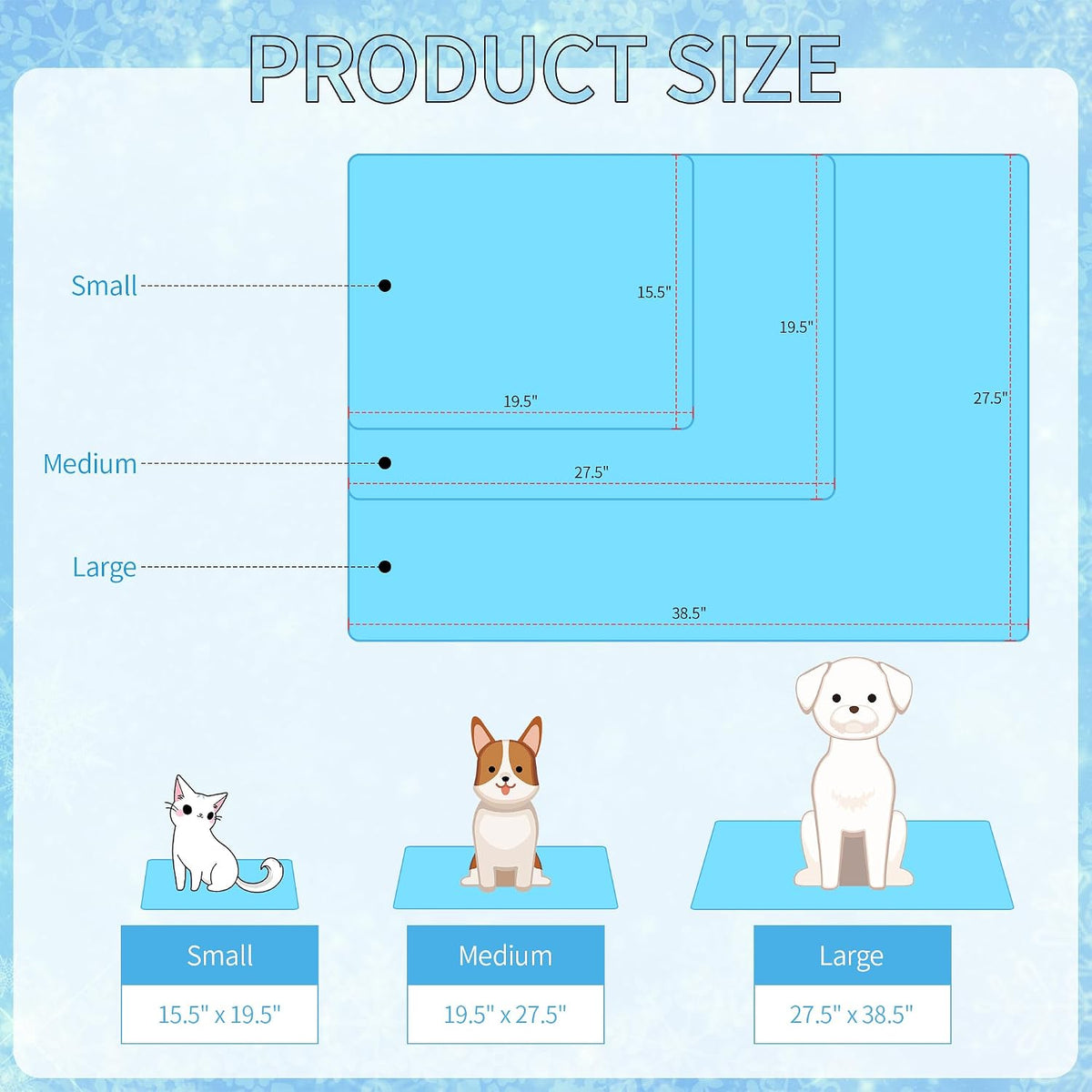 NACOCO Summer Pet Cooling Mat - M: 19.5" x 27.5'' / Blue Duck - image 3