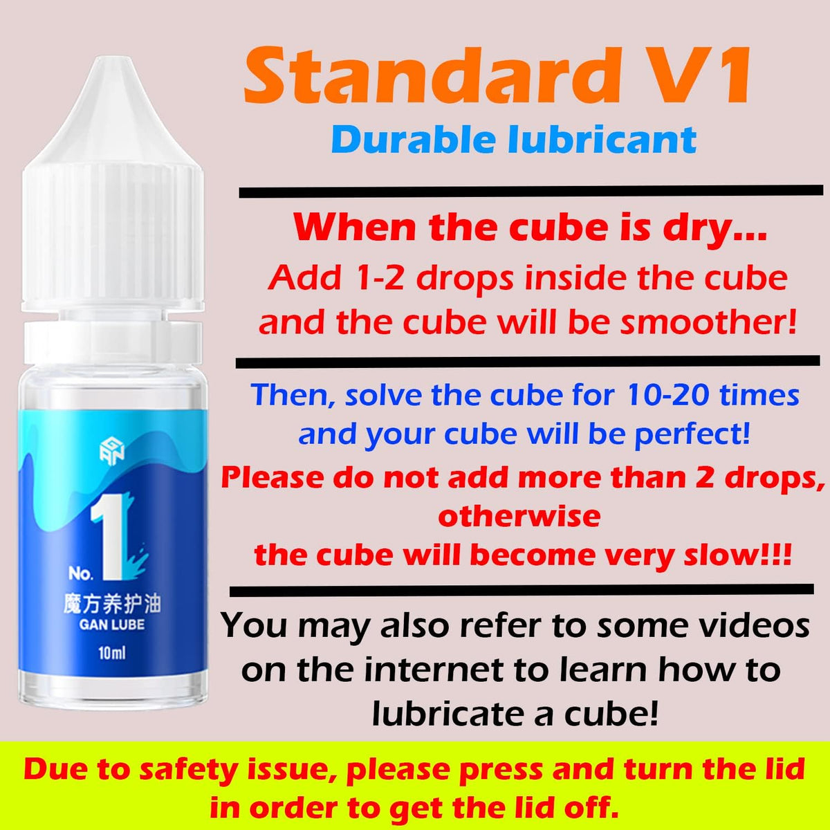 CuberShop GAN speed cube lube set with V2 and V3 lubricant bottles - view 3