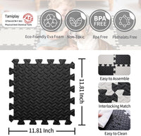 Foam Play Mat for Baby, Soft Non-Toxic Baby Playmat - White/Black / 36 Pcs/70.8*70.8 - image 4
