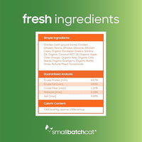 smallbatch Pets Freeze Dried Cat Treats, Raw Dry Cat Food Bites, Chicken Recipe, High Protein Food Topper or Training Treats for Cats, Humanely Sourced Meat, Made in The USA, Non GMO, 10 oz Bag
