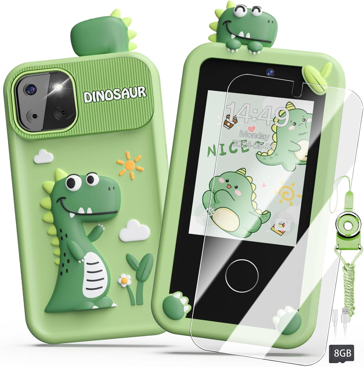 Luyiilo Kids Smart Phone Toys for Boys - Green