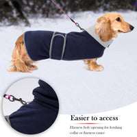 Dachshund Sweaters, Dachshund Coat Perfect Dog Winter Coat with Padded Fleece Lining - X-Small / Navy - image 3