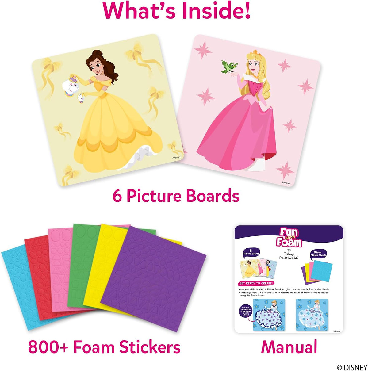 Skillmatics Fun with Foam Sticker Art, Animals, Craft Kit - 1. Disney Princess - image 3