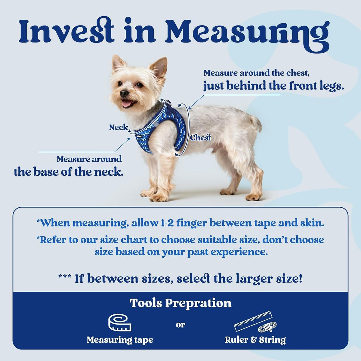 rabbitgoo Step-in Small Dog Harness - Blue Zigzag / Xs(chest:13.3"-15.5") - image 2
