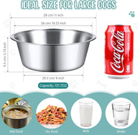 Yahenda 6 Pcs Stainless Steel Metal Dog Bowls Bulk Replacement Basic - 11 Inch - image 2