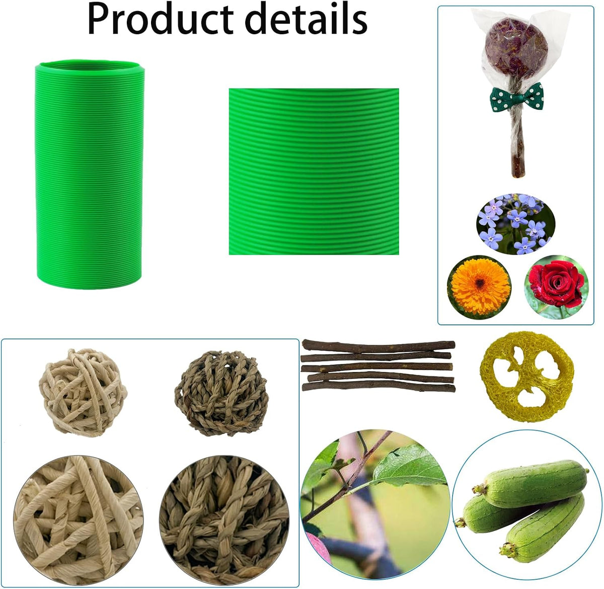 Plastic Hamster Tunnels, Small Animal Tubes - 【Green】 / 【2 PCS】 - image 4