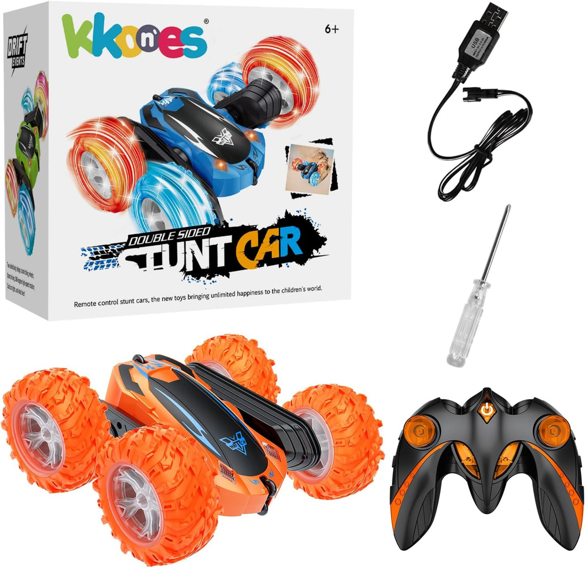 KKONES Remote Control Car - Orange - image 4