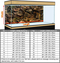 Rock Wall Aquarium Background Poster PVC Fish Tank Decor Landscape 24 - 48" x 20"/ 122 x 50cm