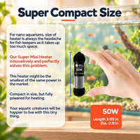 AquaMiracle 100W Dual LED Display Small Aquarium Heater for 10-20 Gal - 5-10 Gal Tanks - image 2