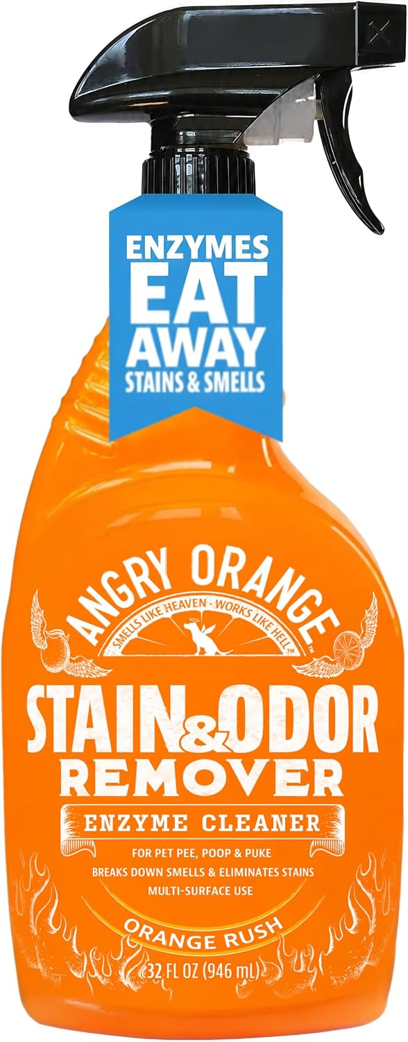 Angry Orange 2-in-1 enzyme stain and odor remover in Orange Rush scent