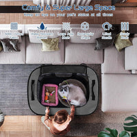 ROMANTIC BEAR Dog Playpen, Foldable Pet Puppy Cat Playpen, L - Grey / Medium(31"x23"x21") - image 2
